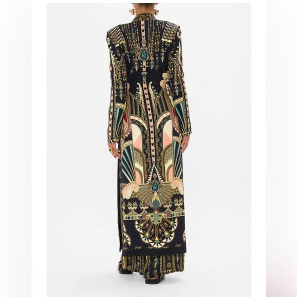 36 NWOT 1600.00 CAMILLA THEY CALL HER NEFERTARI HAND EMBELLISHED CROSS OVER COAT - Picture 5 of 5